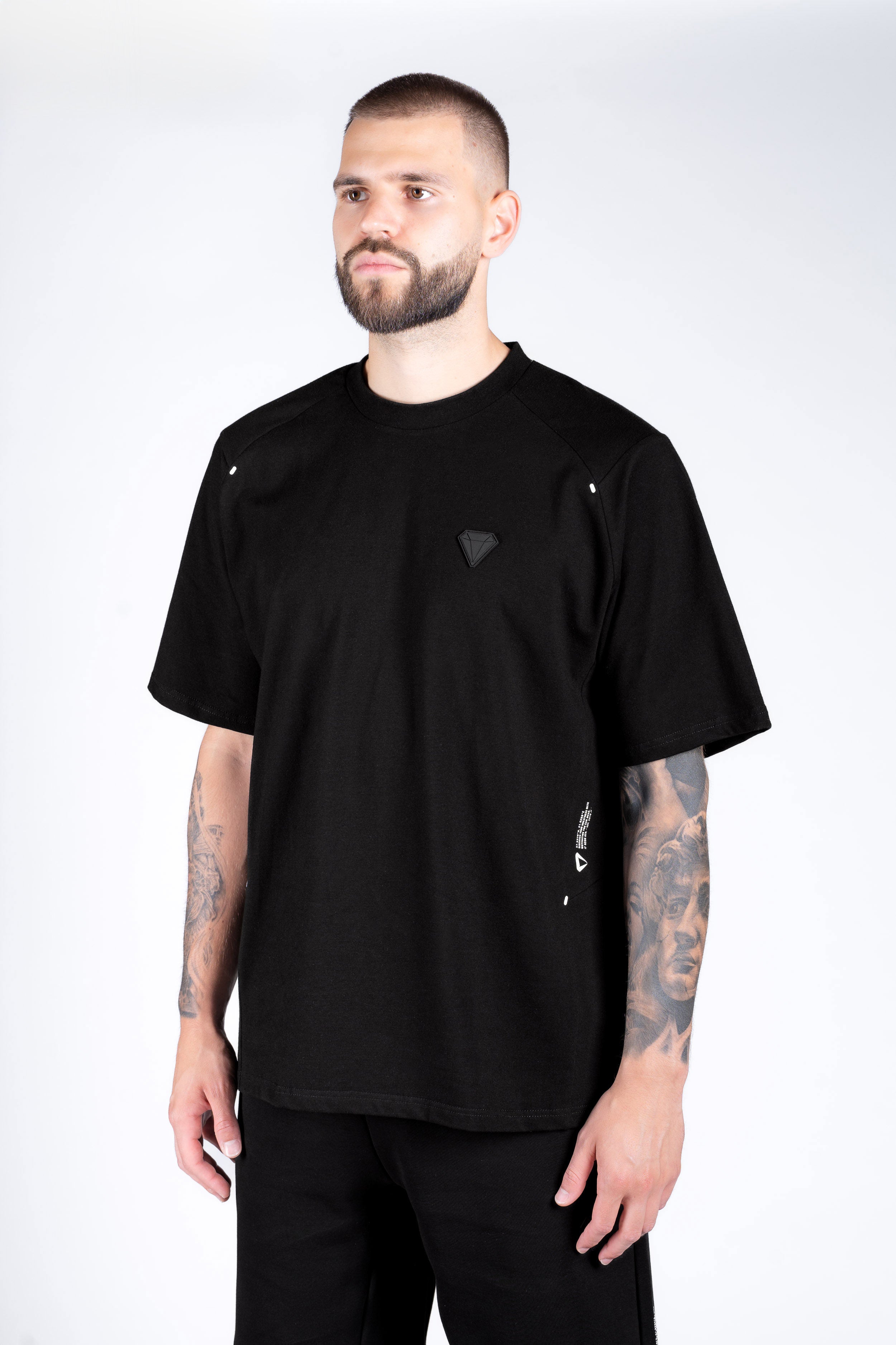 TECHPRO MUŠKI SHORT KOMPLET - BLACK (2-DJLENI)