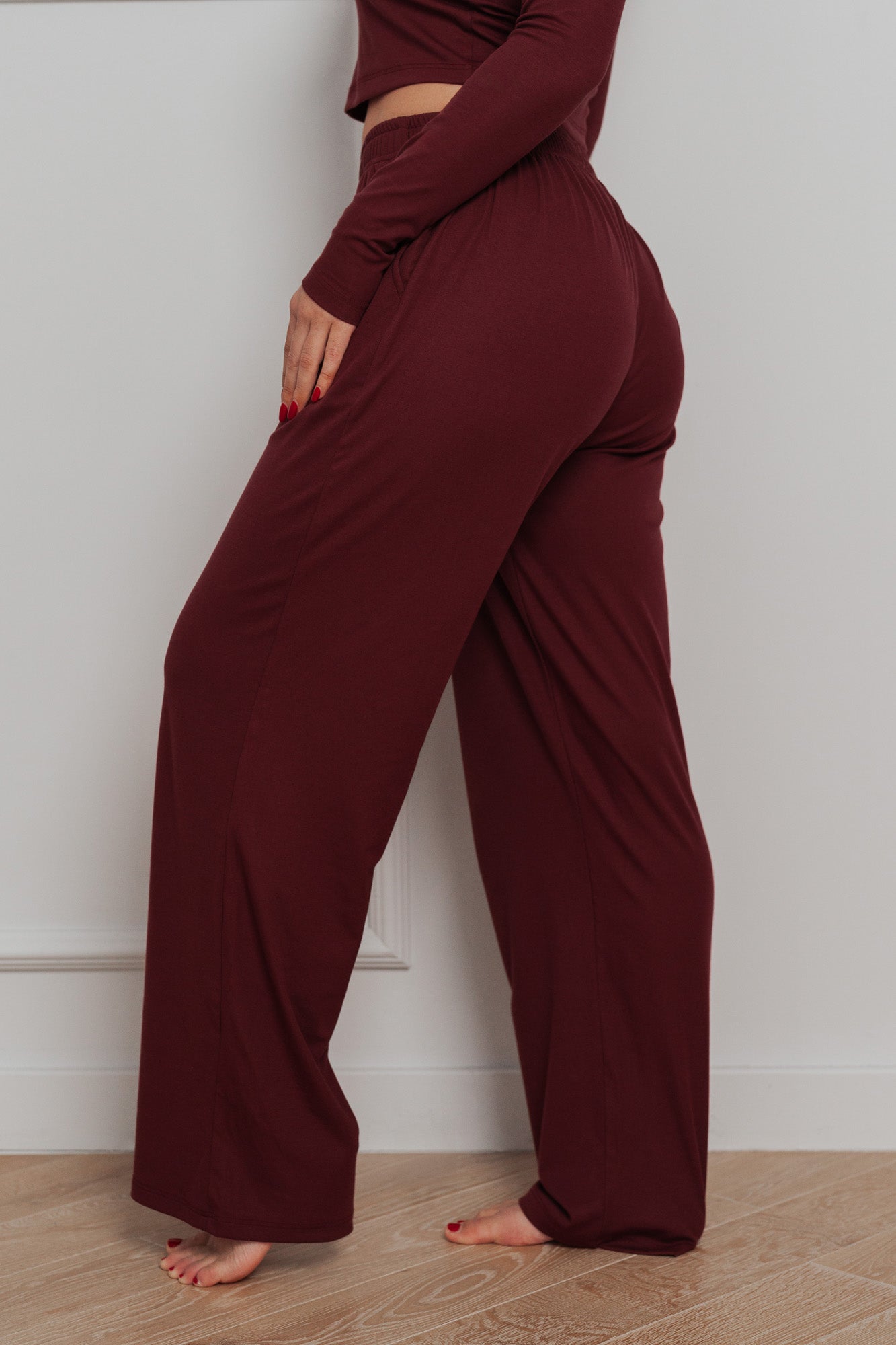 EASE PYJAMA BUNDLE - BURGUNDY (2 - PIECE) - Aeon Athletics