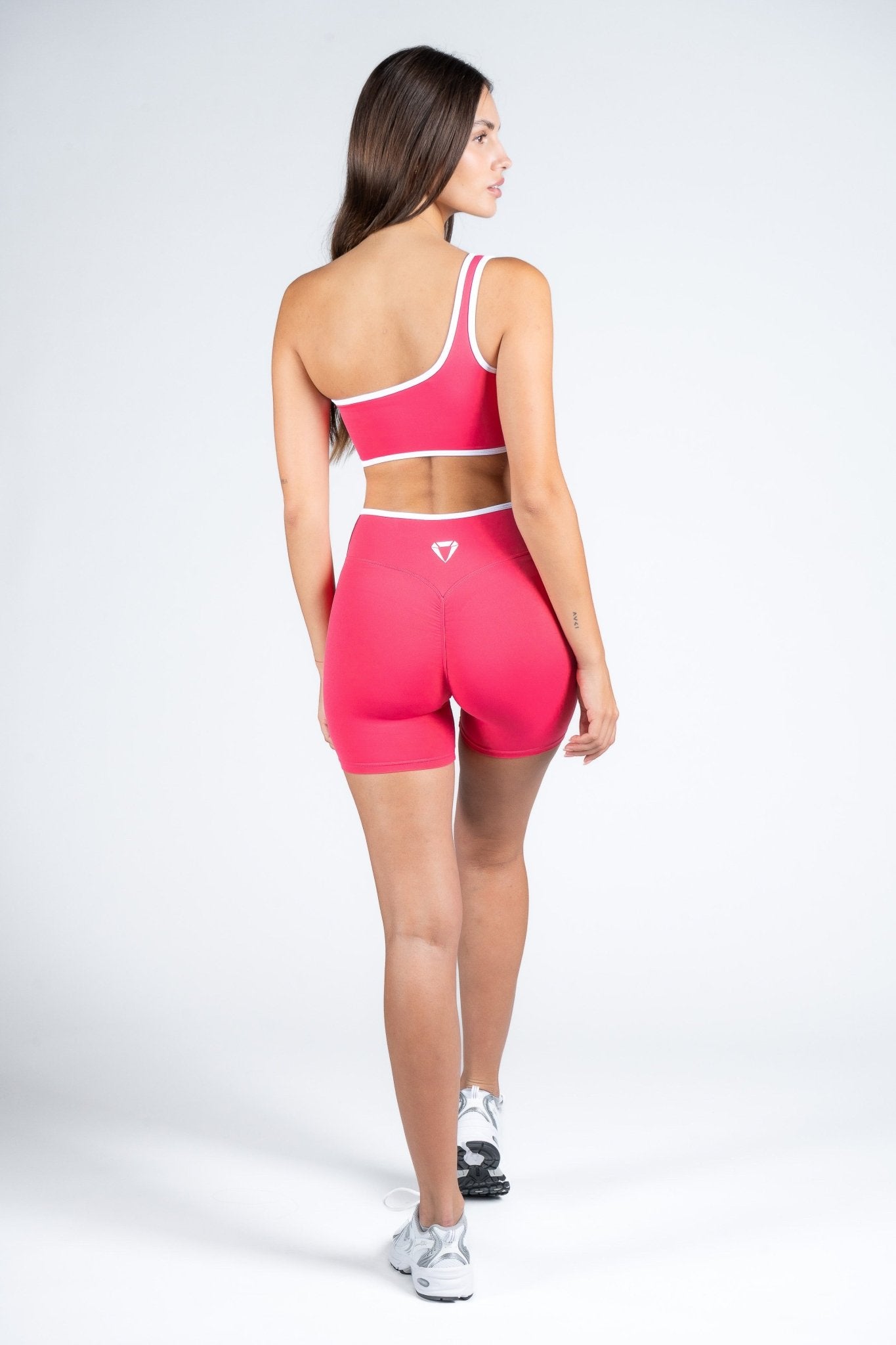 SECOND SKIN CONTRAST ONE SHOULDER BRA - Aeon Athletics