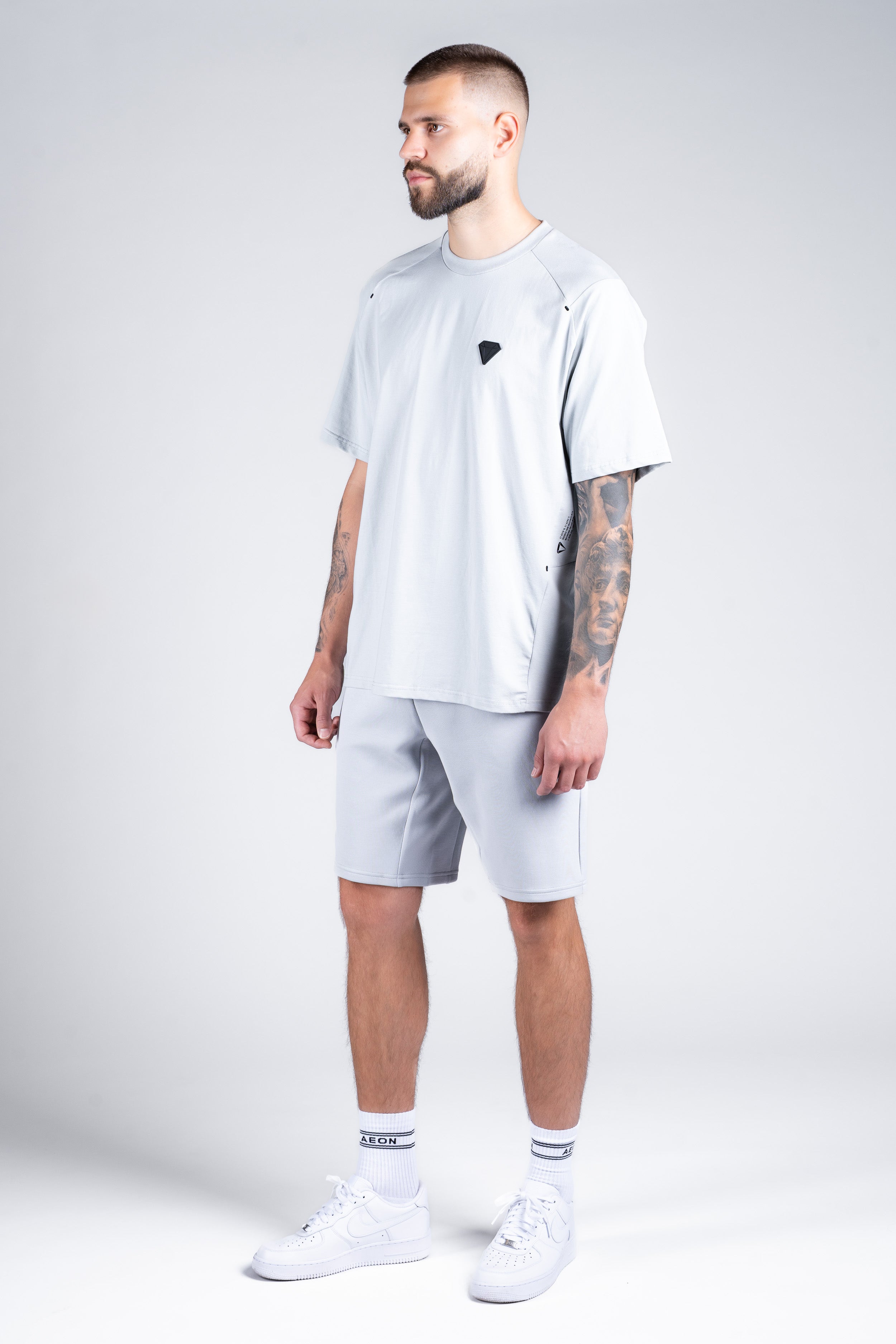 TECHPRO MUŠKI SHORT KOMPLET - WOLF GREY (2-DJELNI)