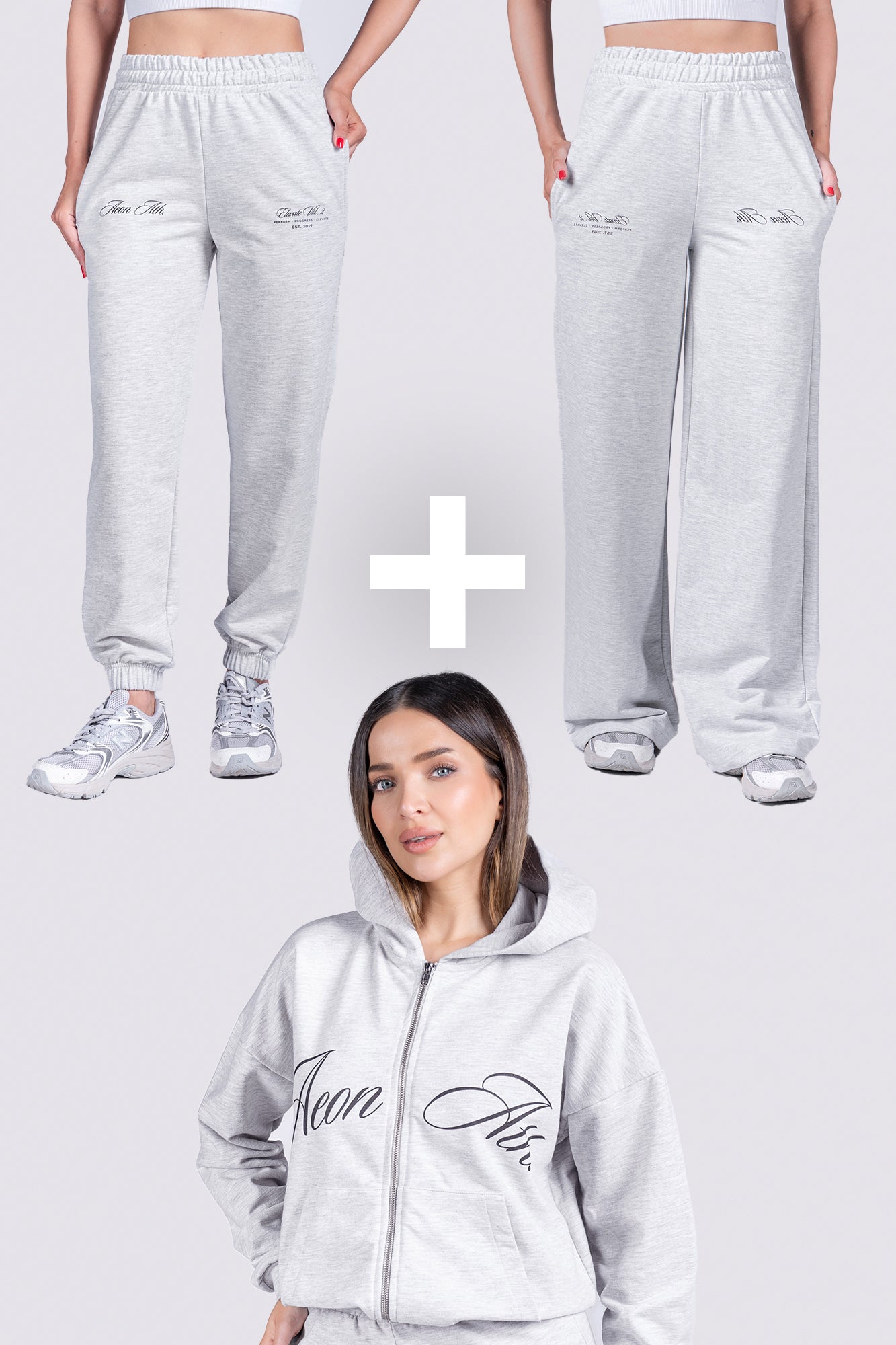 ELEVATE TRENIRKA KOMPLET - HEATHER GREY (3-DJELNI)