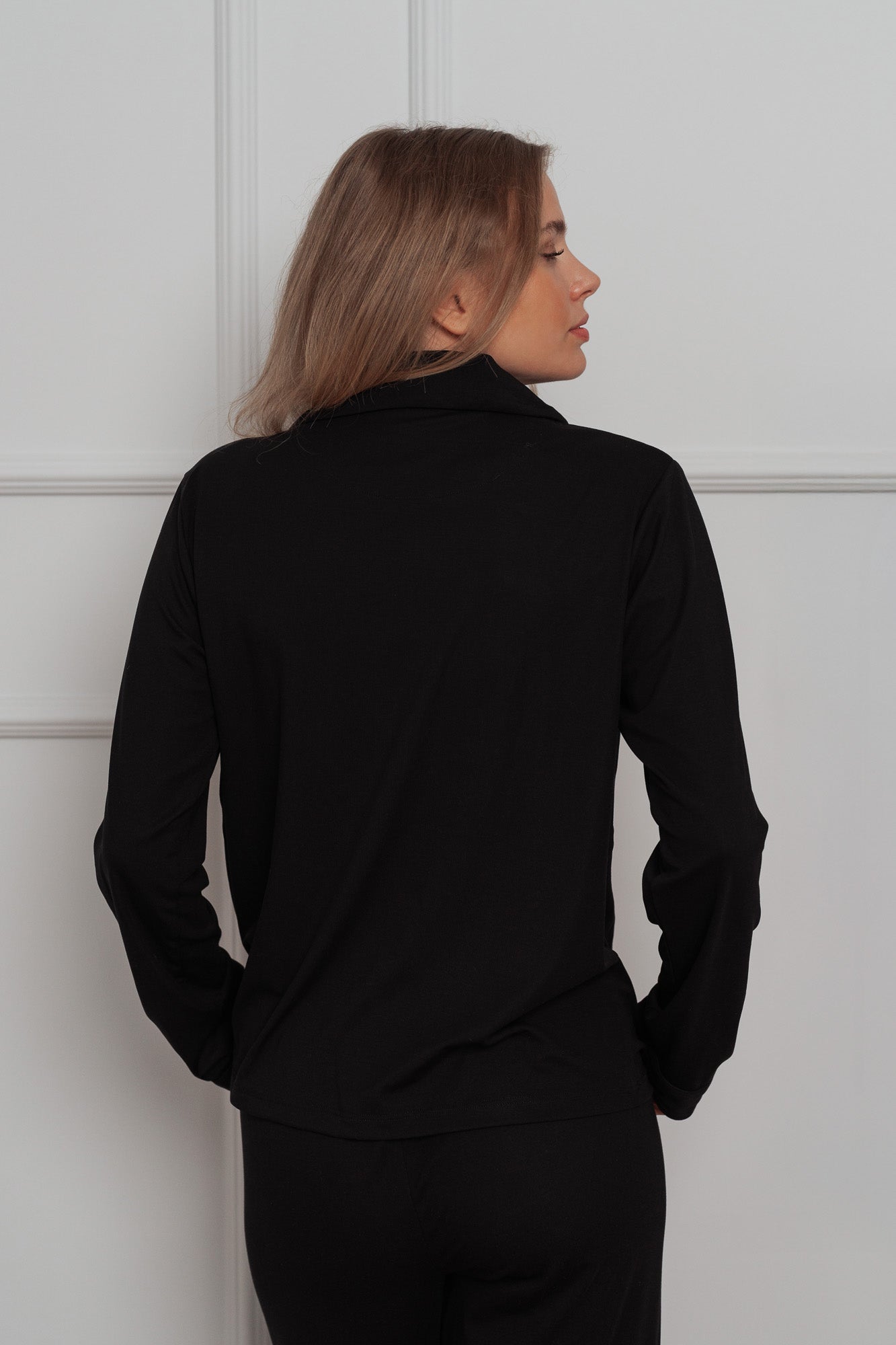 EASE PIDŽAMA KOMPLET - BLACK (2-DIJELNI)