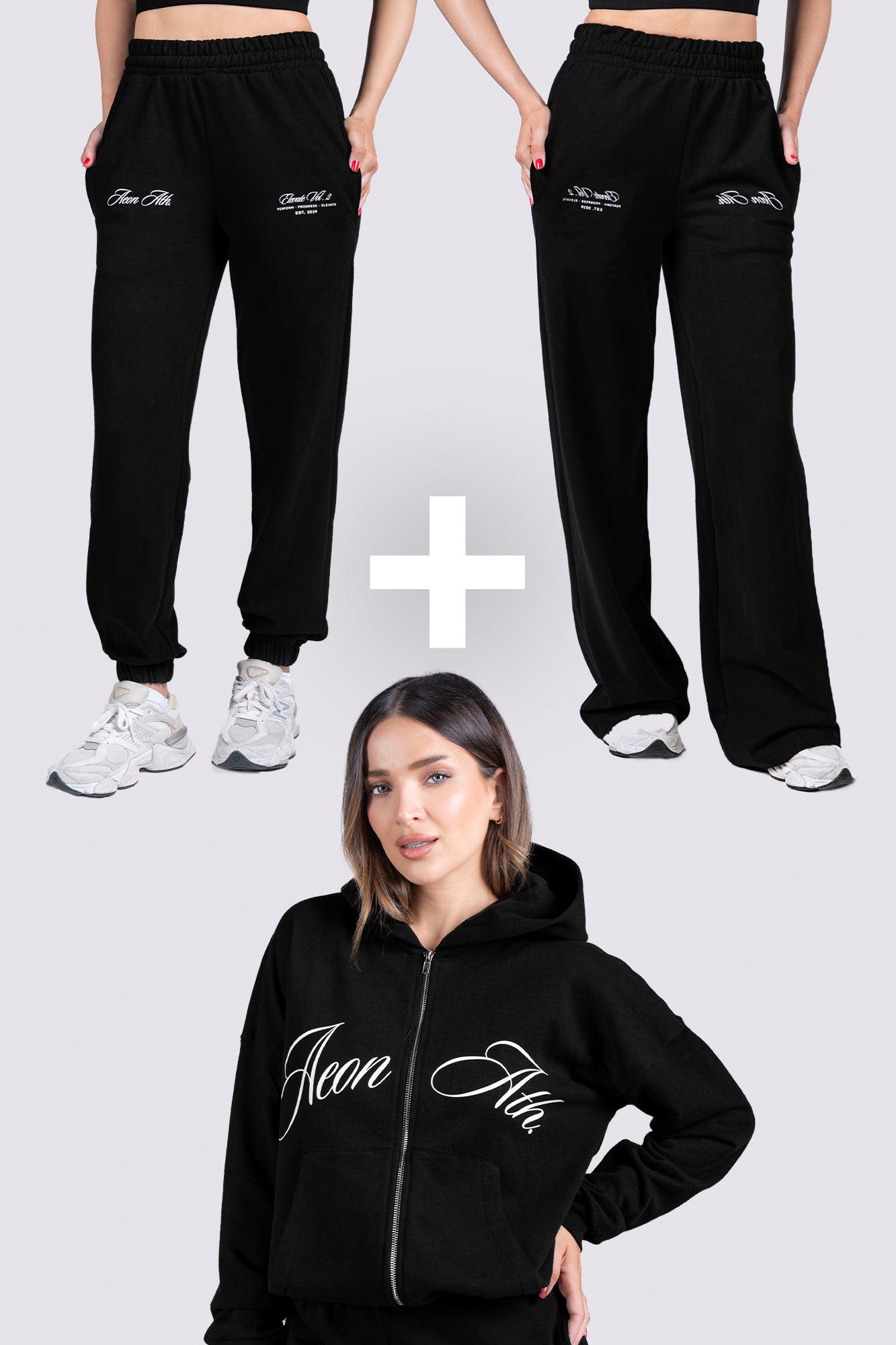 ELEVATE TRACKSUIT BUNDLE - BLACK (3 - PIECE) - Aeon Athletics